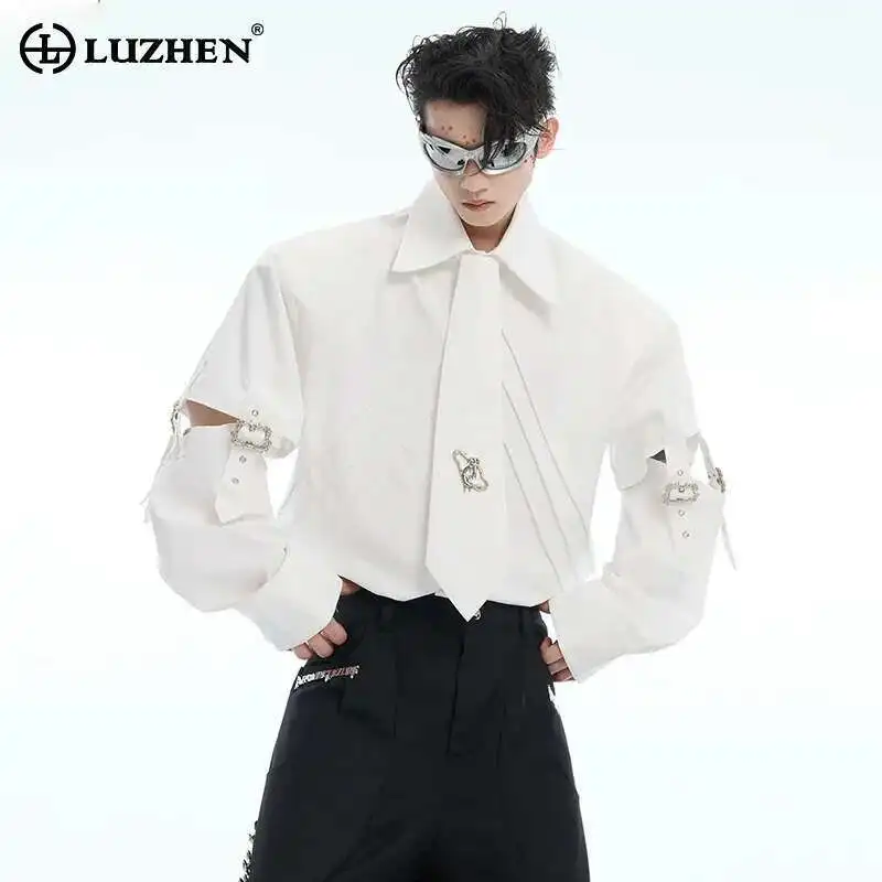 LUZHEN 2025 New Original Metal Buckle Splicing Long Sleeve Shirts Men Fashion High Street Loose Shoulder Pad Casual Tops LZ9476
LUZHEN 2025 New Original Metal Buckle Splicing Long Sleeve Shirts Men Fashion High Street Loose Shoulder Pad Casual Tops LZ9476
