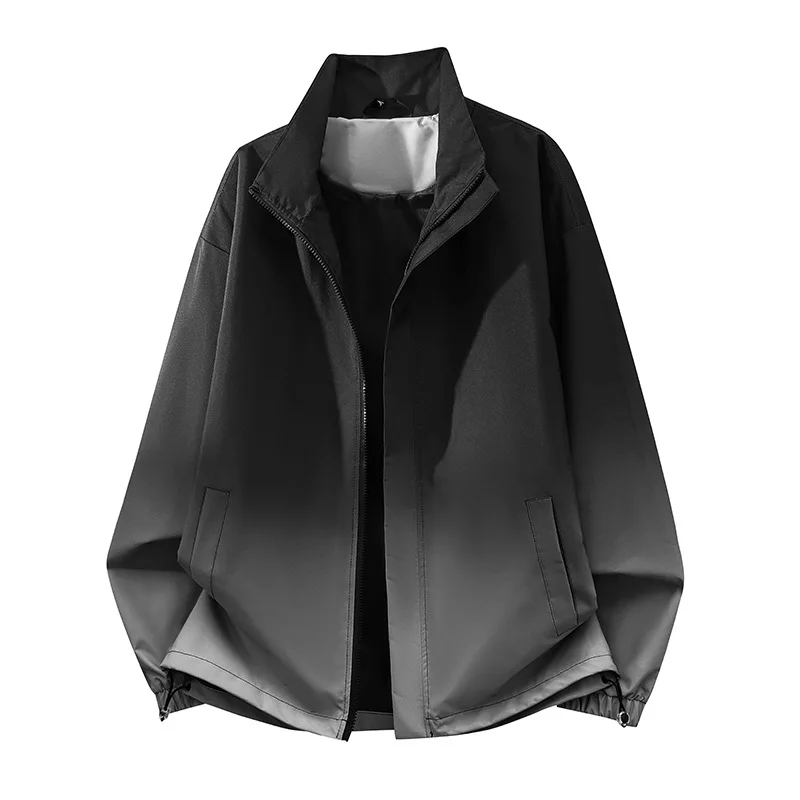 Man Jacket Spring Autumn Thin Gradient Color Turn Down Collar Male Outerwear Loose Long Sleeve Zipper Breathable Men Coat
Man Jacket Spring Autumn Thin Gradient Color Turn Down Collar Male Outerwear Loose Long Sleeve Zipper Breathable Men Coat