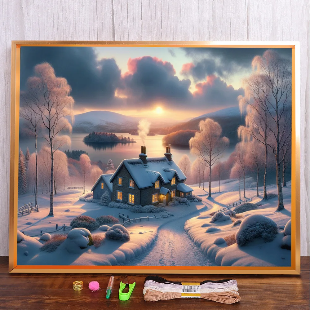 Landscape House By Lake Printed 11CT Cross Stitch DIY Embroidery Kit Needlework Sewing Craft Knitting Sales Different Promotions
Landscape House By Lake Printed 11CT Cross Stitch DIY Embroidery Kit Needlework Sewing Craft Knitting Sales Different Promotions