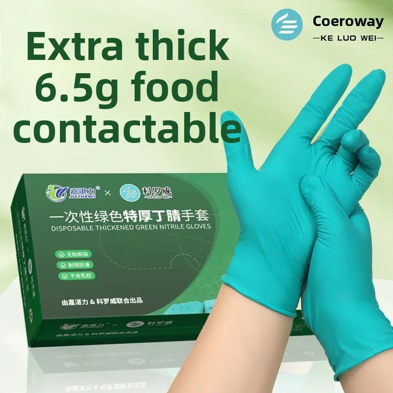 Gloves for cooking Disposable extra thick green nitrile kitchen food grade obedient work out gloves work safety guante de pesca
Gloves for cooking Disposable extra thick green nitrile kitchen food grade obedient work out gloves work safety guante de pesca