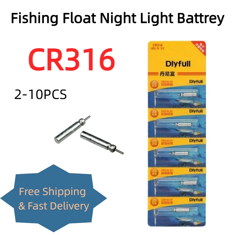 2‑10PCS CR316 Button Cell Battery Luminous Type for Night Fishing Bobber Electronic Float Fishing Gear
2‑10PCS CR316 Button Cell Battery Luminous Type for Night Fishing Bobber Electronic Float Fishing Gear