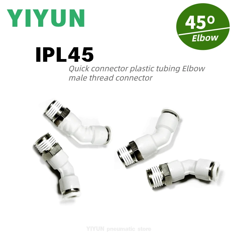 IPL45 4 6 8 10 12-M5 01 02 03 04 YIYUN Quick connector plastic tubing Elbow male thread connector IPL45 Series Half bend
IPL45 4 6 8 10 12-M5 01 02 03 04 YIYUN Quick connector plastic tubing Elbow male thread connector IPL45 Series Half bend