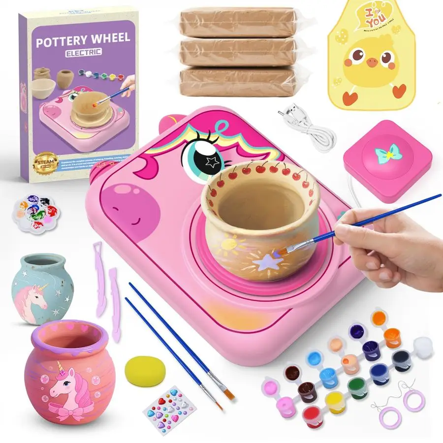 Колесо для детей, игрушки для декоративно-прикладного искусства для девочек от 812 лет, набор для рукоделия из керамики с 3 упаковками глины AirDry, товары для творчества для детей до
Колесо для детей, игрушки для декоративно-прикладного искусства для девочек от 812 лет, набор для рукоделия из керамики с 3 упаковками глины AirDry, товары для творчества для детей до