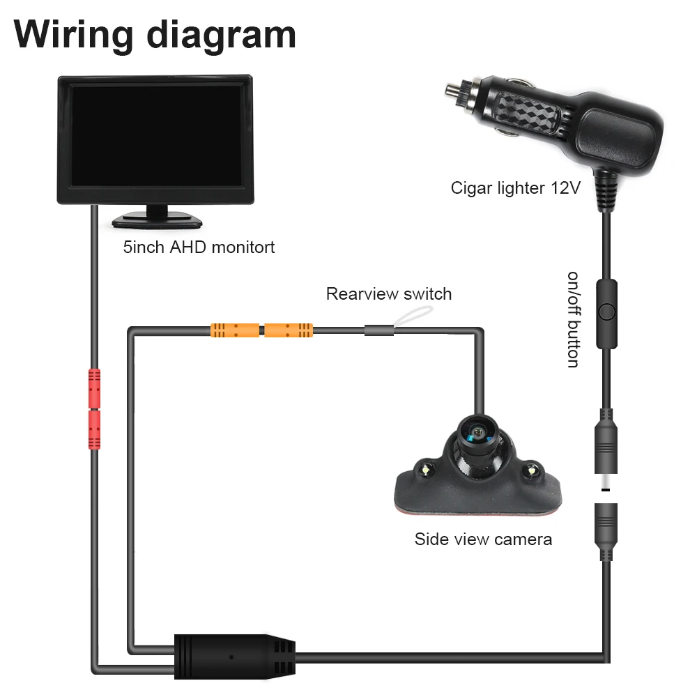 Carsanbo 5 Inch Screen Car Side View Blind Spot Camera System 1080P LED Camera Button Control On Cigarette Lighter With USB Port
Carsanbo 5 Inch Screen Car Side View Blind Spot Camera System 1080P LED Camera Button Control On Cigarette Lighter With USB Port