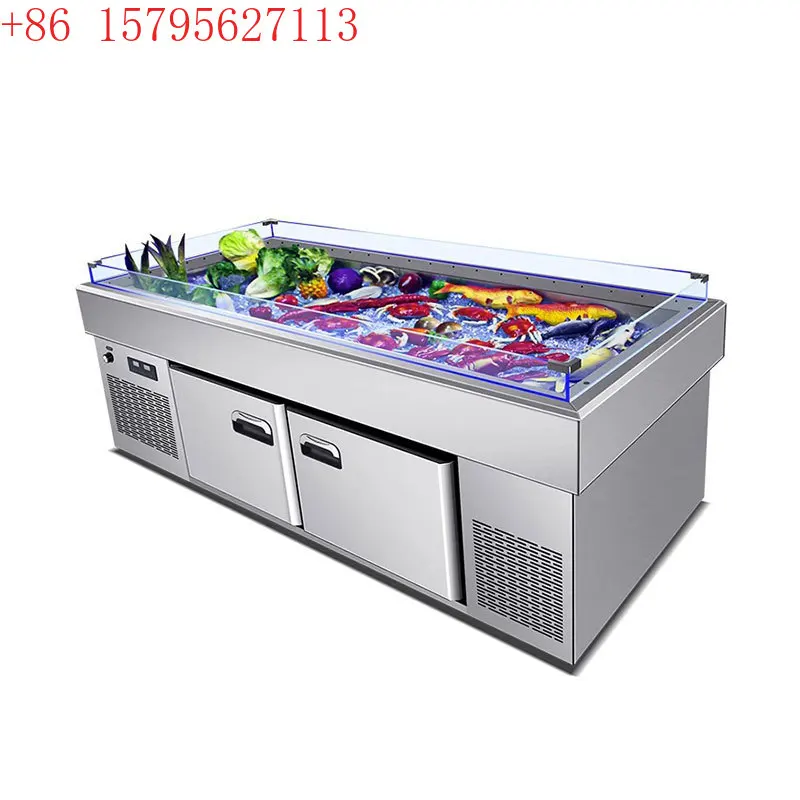 Open seafood freezer commercial large-capacity cooked salad refrigerated fresh-keeping freezer air-cooled horizontal display
Open seafood freezer commercial large-capacity cooked salad refrigerated fresh-keeping freezer air-cooled horizontal display