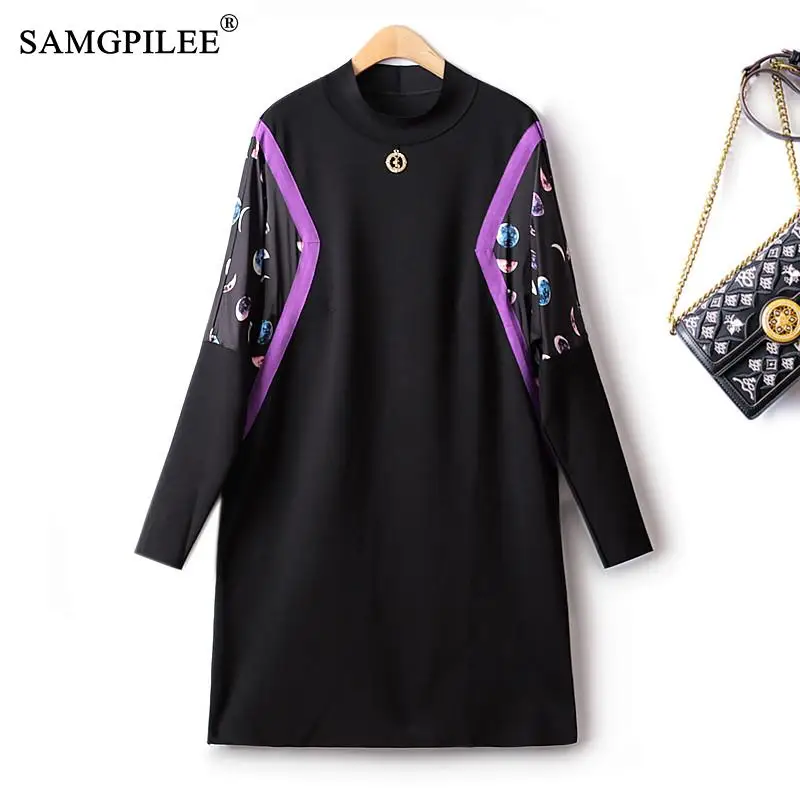 European Station 2023 New In Spring Elegant Dresses Color Matching Air Cotton Print Mid-length Slim Autumn Dress For Women 4XL
European Station 2023 New In Spring Elegant Dresses Color Matching Air Cotton Print Mid-length Slim Autumn Dress For Women 4XL