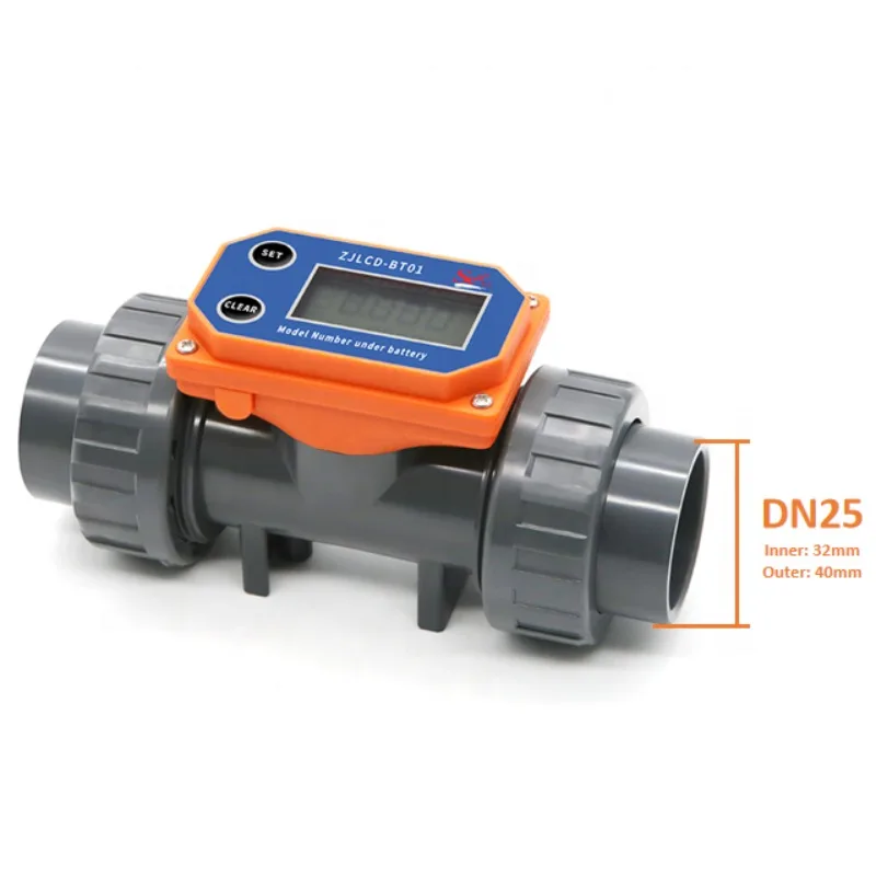DN25 turbine flowmeter electronic LCD digital flowmeter pvc tube liquid water for farm/garden irrigation
DN25 turbine flowmeter electronic LCD digital flowmeter pvc tube liquid water for farm/garden irrigation