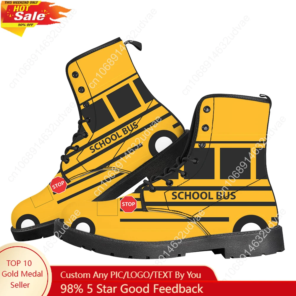 Yellow School Bus Printed Casual Boots Mens Womens Teenager Shoes Fashion 3D Boot Outdoor High Quality Customize Made Shoe
Yellow School Bus Printed Casual Boots Mens Womens Teenager Shoes Fashion 3D Boot Outdoor High Quality Customize Made Shoe