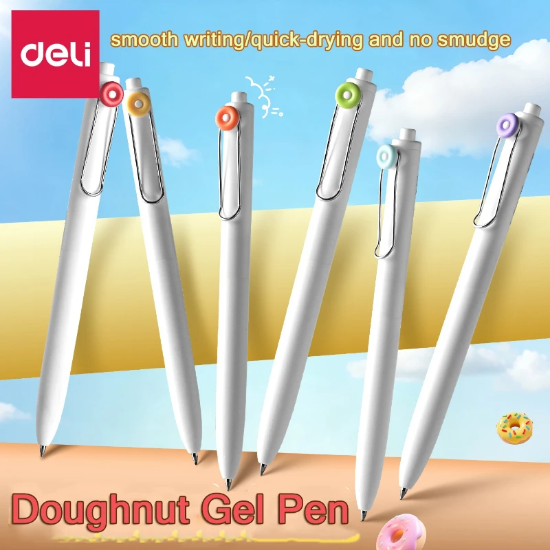Deli Nusign Donut Gel Pen Set,Ins Style 0.5mm Fast Drying Smudge-Proof Low Center Writing Tool Stylo Adapt To Multiple Scenarios
Deli Nusign Donut Gel Pen Set,Ins Style 0.5mm Fast Drying Smudge-Proof Low Center Writing Tool Stylo Adapt To Multiple Scenarios