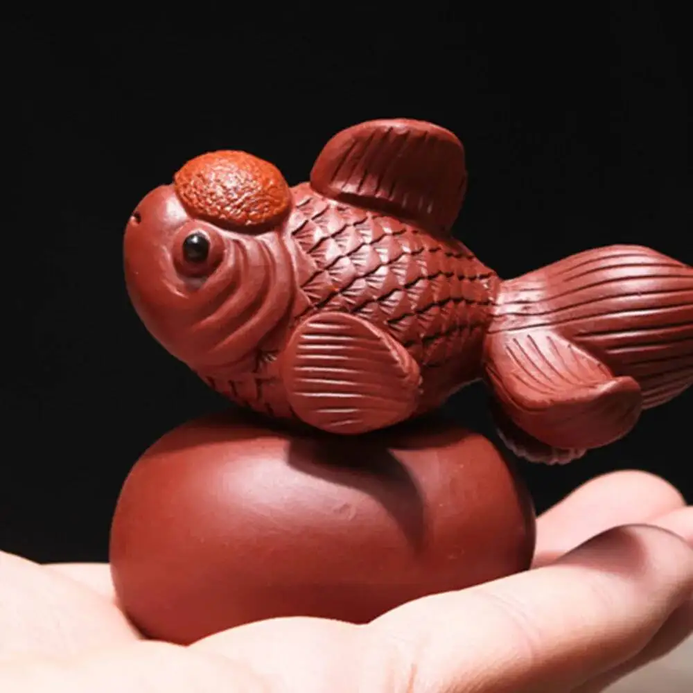 Zisha Tea Pet Goldfish Ornament Handmade Lucky Head Tea Set Accessories Ceramic Sculpture
Zisha Tea Pet Goldfish Ornament Handmade Lucky Head Tea Set Accessories Ceramic Sculpture