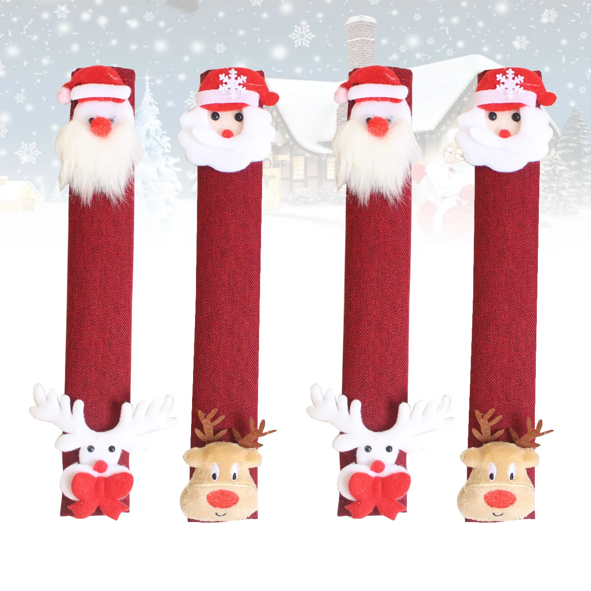 4Pcs Christmas Refrigerator Handle Covers Fabric Door Handle Protector for Fridge Oven Microwave Dishwasher Anti-Cold Stain
4Pcs Christmas Refrigerator Handle Covers Fabric Door Handle Protector for Fridge Oven Microwave Dishwasher Anti-Cold Stain