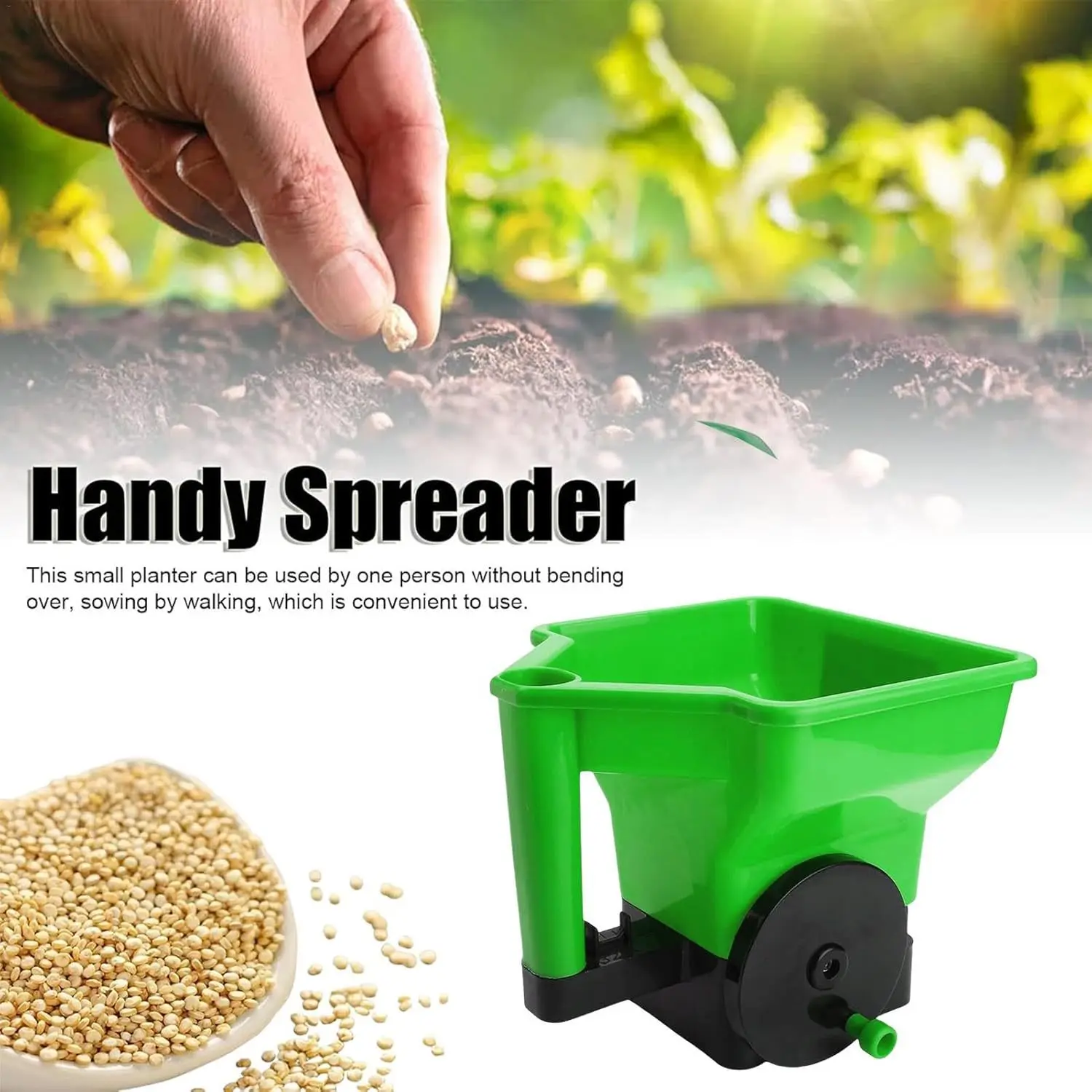 Horticultural Portable Small Seeder Hand-cranked Lawn Seed Farmland Fertilizer Applicator Seeder Handheld Labor-saving Paver
Horticultural Portable Small Seeder Hand-cranked Lawn Seed Farmland Fertilizer Applicator Seeder Handheld Labor-saving Paver