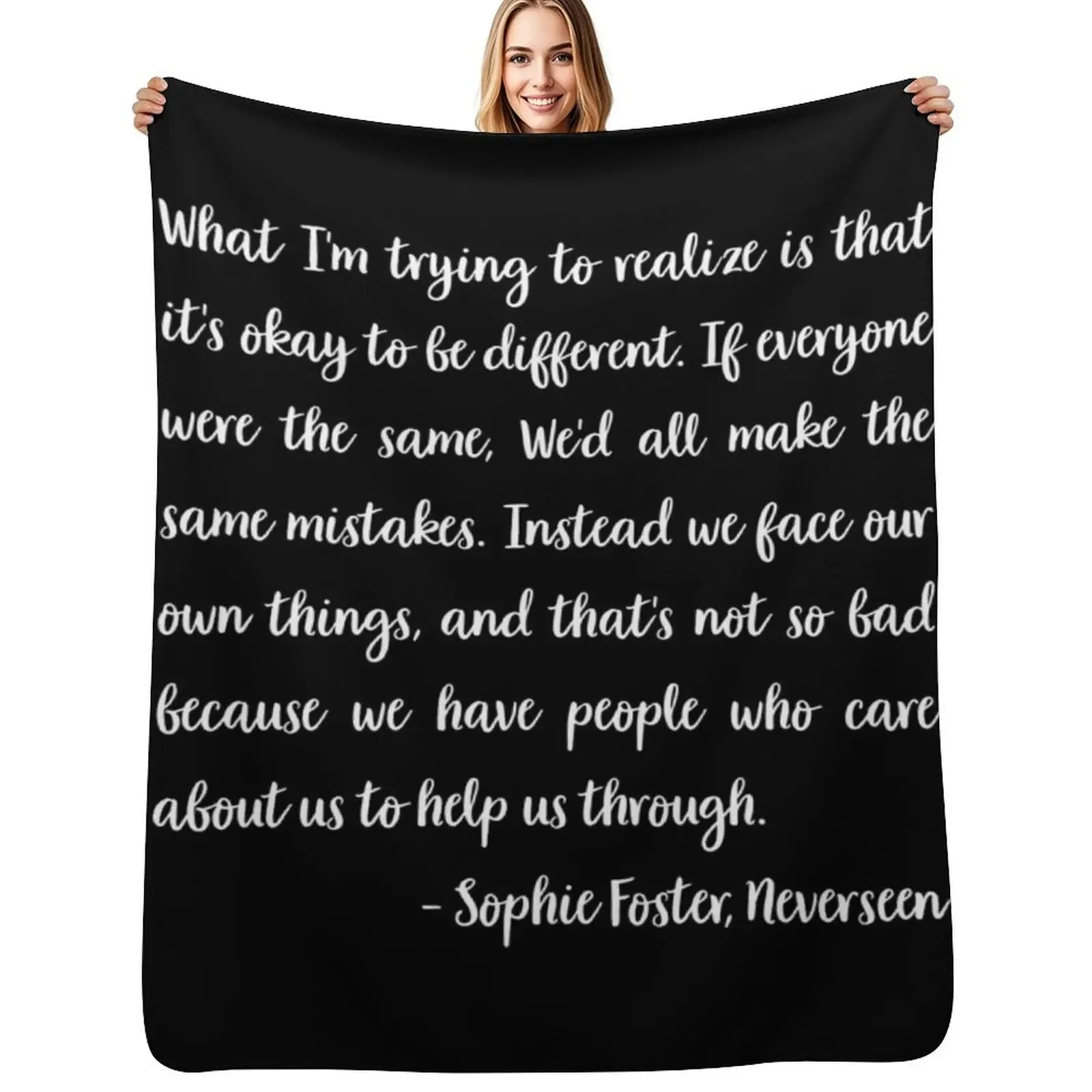 Sophie Foster Quote Throw Blanket funny gift Comforter Kid'S Camping Blanket
Sophie Foster Quote Throw Blanket funny gift Comforter Kid'S Camping Blanket