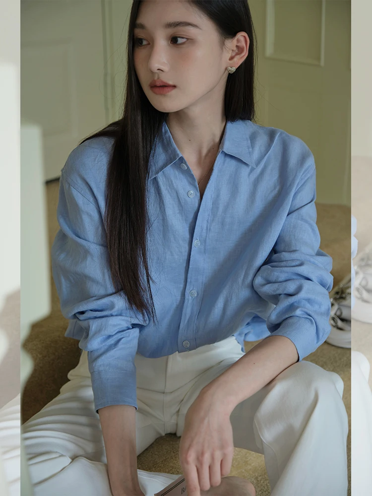 ChillCozy Madrid 1OO Natural Linen Long Sleeve COZY Straight Leg Shirt Women Spring Comfortable Breathable Warm round Neck
ChillCozy Madrid 1OO Natural Linen Long Sleeve COZY Straight Leg Shirt Women Spring Comfortable Breathable Warm round Neck