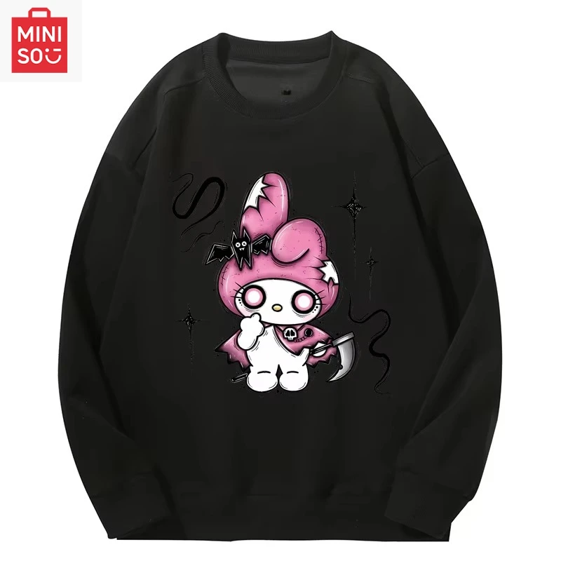 Hello Kitty женский повседневный свитшот в стиле аниме Melody, осенний модный топ с принтом для взрослых, милая одежда с героями мультфильмов для девочек, пуловер с длинными рукавами
Hello Kitty женский повседневный свитшот в стиле аниме Melody, осенний модный топ с принтом для взрослых, милая одежда с героями мультфильмов для девочек, пуловер с длинными рукавами