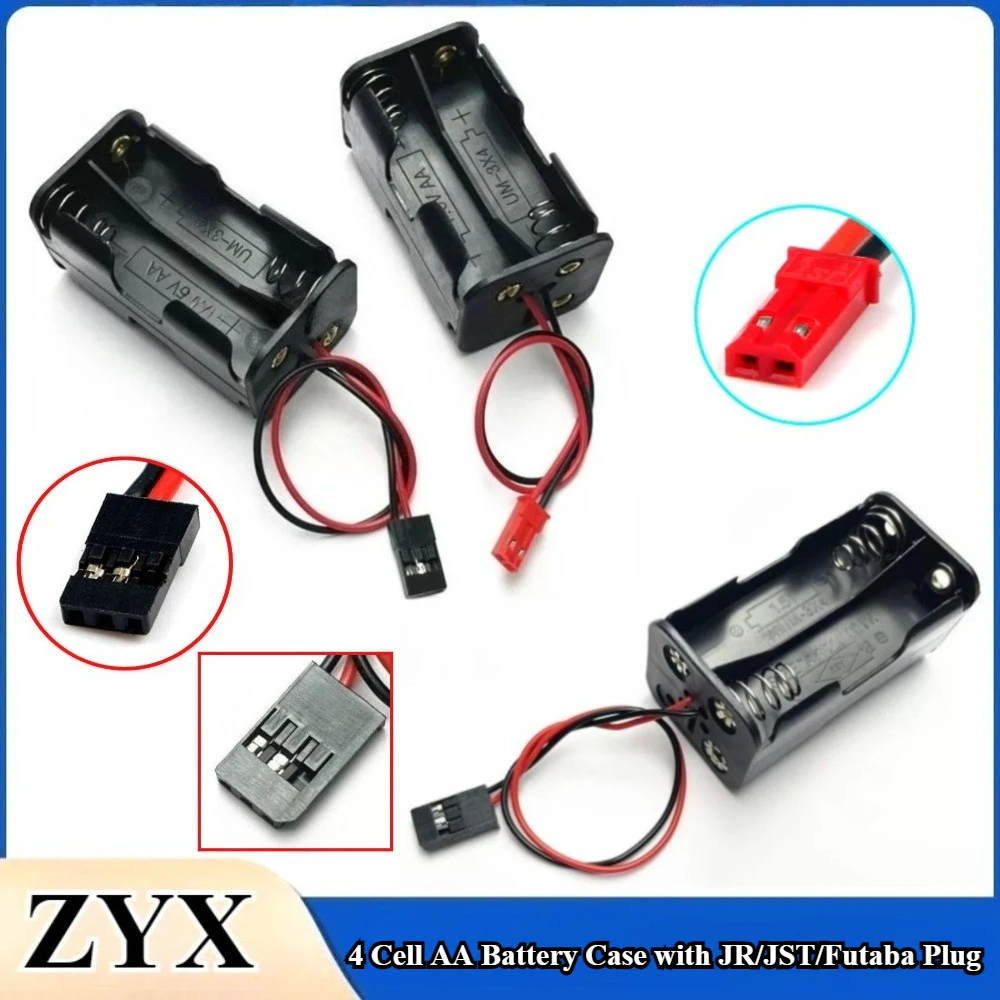 4Pcs/lot 4 Cell AA Battery Holder Case with JR/JST/Futaba Connector Receiver Battery Pack for RC Servo Tester Fly sky Receiver
4Pcs/lot 4 Cell AA Battery Holder Case with JR/JST/Futaba Connector Receiver Battery Pack for RC Servo Tester Fly sky Receiver