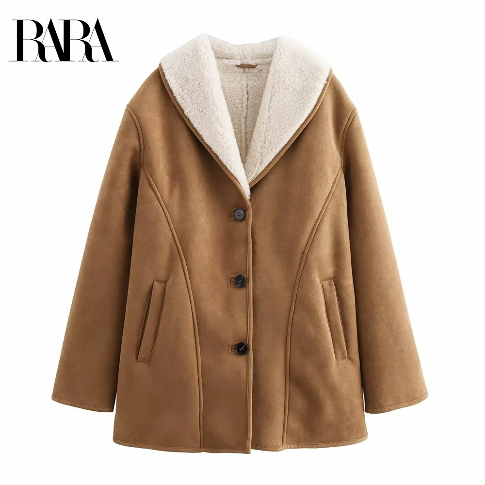 2025 RARA Spring New Women's Fashion Versatile Collar Long Sleeve Fur Integrated Double sided Coat Coat
2025 RARA Spring New Women's Fashion Versatile Collar Long Sleeve Fur Integrated Double sided Coat Coat
