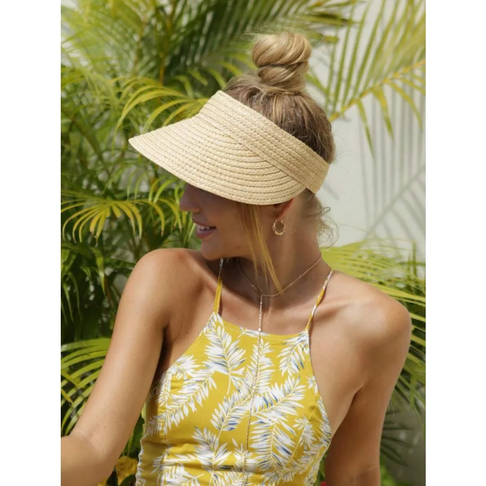 Adjustable Raffia Straw Hat, Unisex UV Protection Foldable Wide Brim Sun Hat, Casual Versatile Bohemian Retro Street Elegant Style, Spring/Summer
Adjustable Raffia Straw Hat, Unisex UV Protection Foldable Wide Brim Sun Hat, Casual Versatile Bohemian Retro Street Elegant Style, Spring/Summer