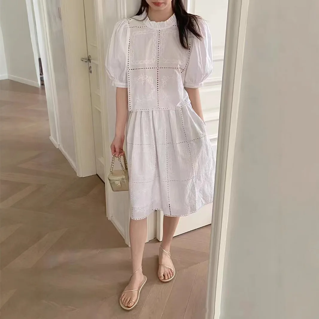 Ele High Waist A-Line Skirt with Bubble Sves And Hollow Embroidery Wood ain 25 Years Spring Summer New Sle Wo...
Ele High Waist A-Line Skirt with Bubble Sves And Hollow Embroidery Wood ain 25 Years Spring Summer New Sle Wo...