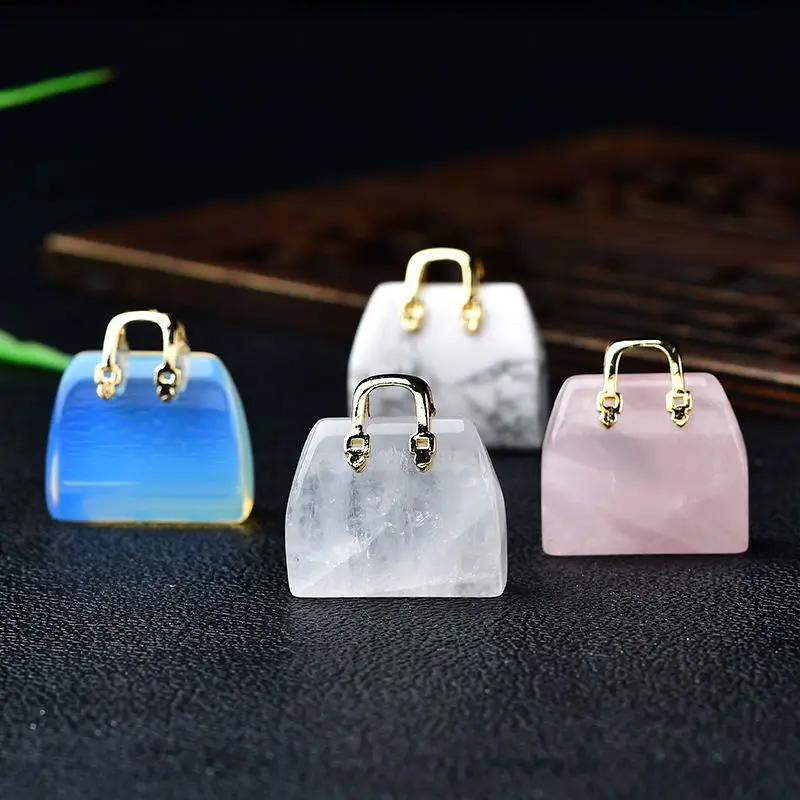 Natural White, Purple, and Pink Crystal Rough Stone Handbag Pendant - Natural Stone Ornament Necklace Pendant Jewelry Accessory
Natural White, Purple, and Pink Crystal Rough Stone Handbag Pendant - Natural Stone Ornament Necklace Pendant Jewelry Accessory