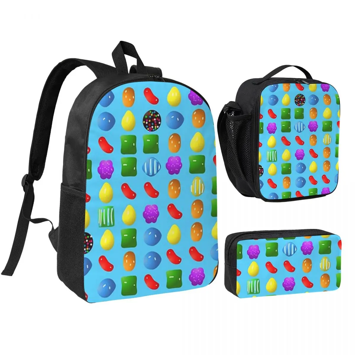 All New Candy Crush Saga Backpack Boys Girls BookBag School Bag Shoulder Bags 3ps Insulated Lunch Bag Pencil Case
All New Candy Crush Saga Backpack Boys Girls BookBag School Bag Shoulder Bags 3ps Insulated Lunch Bag Pencil Case
