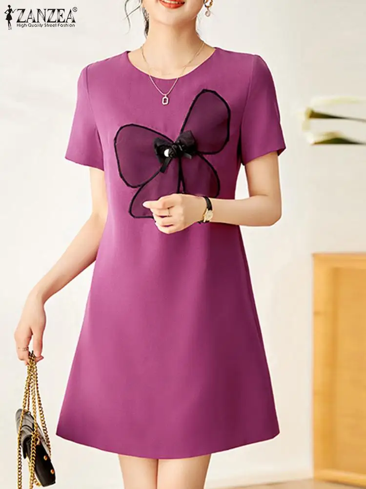 ZANZEA Lace Patchwork O Neck Short Robe Party Casual 2024 Summer Bow Tie Knee-length Dress Women Short Sleeve Fashion Shirtdress
ZANZEA Lace Patchwork O Neck Short Robe Party Casual 2024 Summer Bow Tie Knee-length Dress Women Short Sleeve Fashion Shirtdress