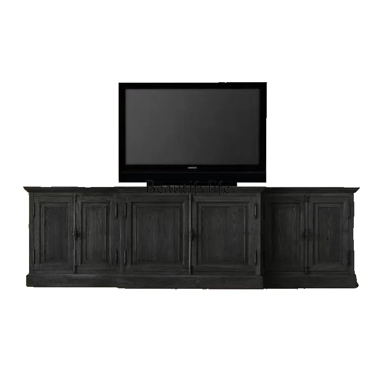 American solid wood retro TV cabinet living room floor cabinet French small apartment
American solid wood retro TV cabinet living room floor cabinet French small apartment