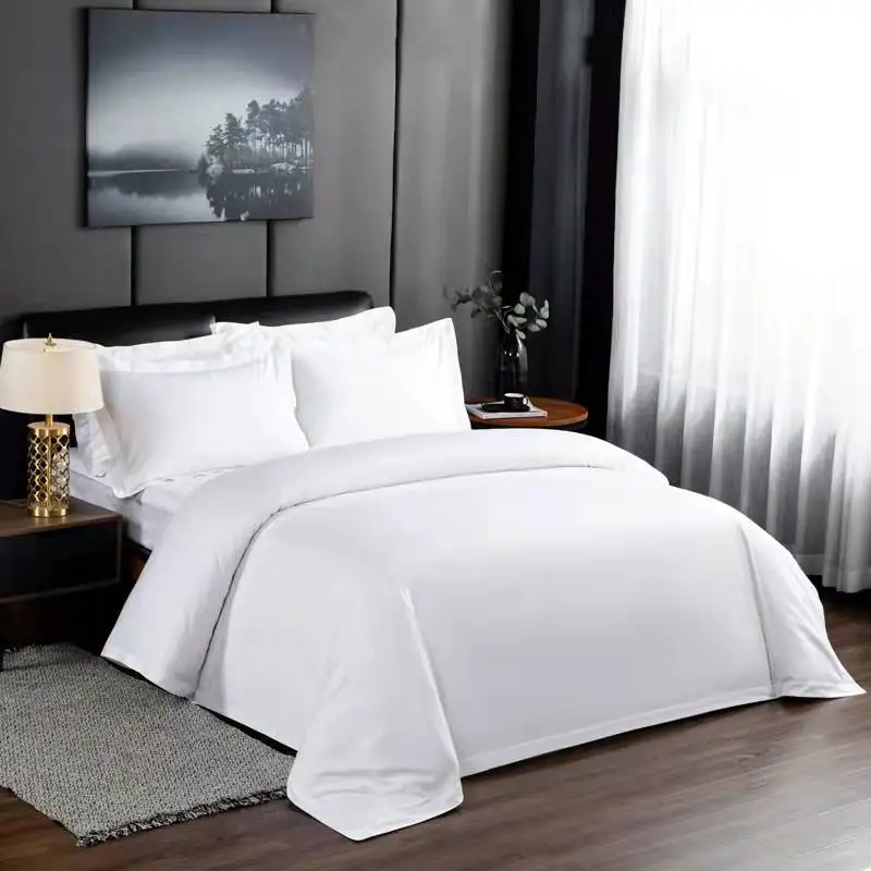 Star rated hotel four piece bed sheet duvet set white satin hotel bedding four piece hotel linen bedding
Star rated hotel four piece bed sheet duvet set white satin hotel bedding four piece hotel linen bedding