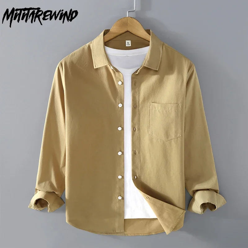 American Style Long Sleeve Shirts Men Daily Casual Solid Color Shirt Turn Down Collar Soft Pure Cotton Shirt Fresh Chemise Homme
American Style Long Sleeve Shirts Men Daily Casual Solid Color Shirt Turn Down Collar Soft Pure Cotton Shirt Fresh Chemise Homme