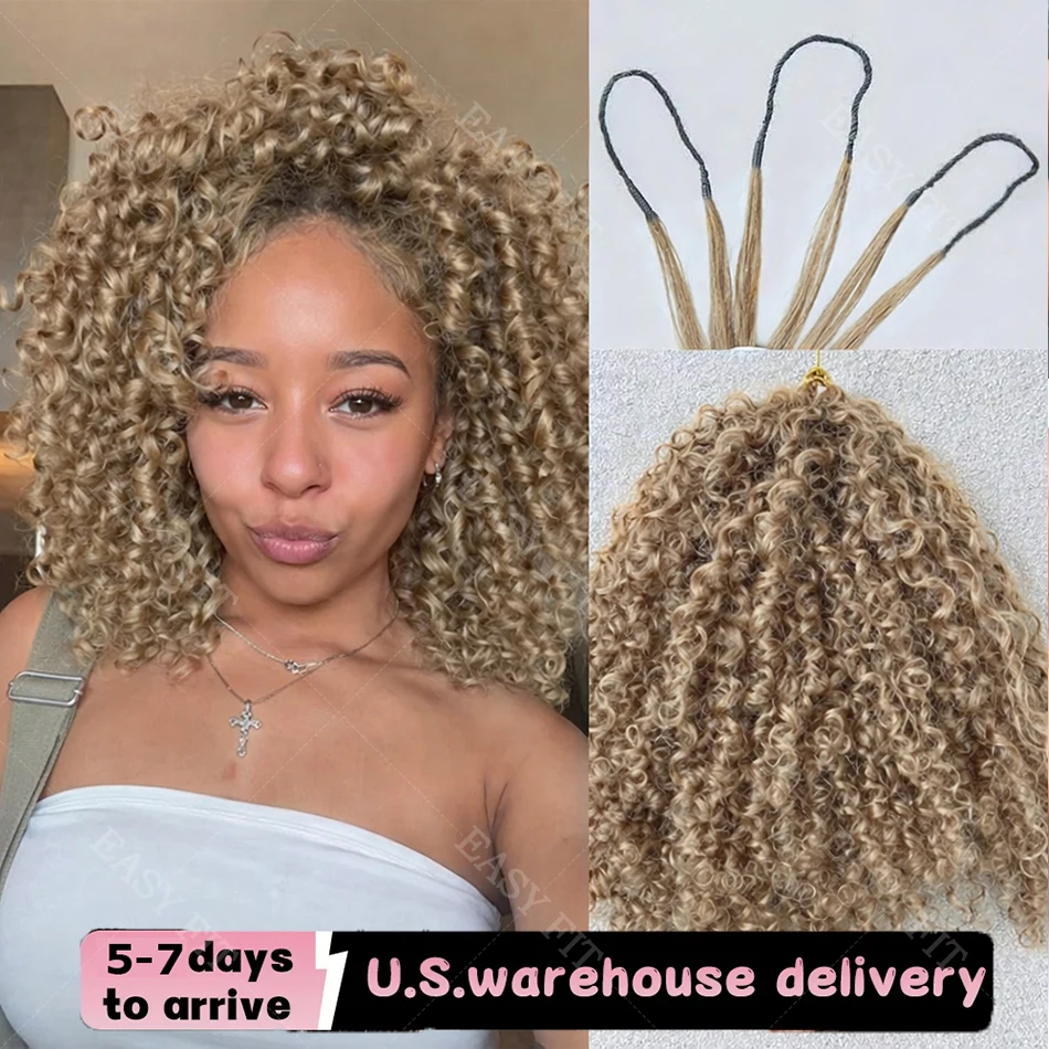 Многоразовые накладные волосы 12A Honey Blonde, маленькие кудрявые спирали, крьёшёные кудрявые волосы для плетения крючком, натуральные человеческие волосы с нитью для женщин
Многоразовые накладные волосы 12A Honey Blonde, маленькие кудрявые спирали, крьёшёные кудрявые волосы для плетения крючком, натуральные человеческие волосы с нитью для женщин