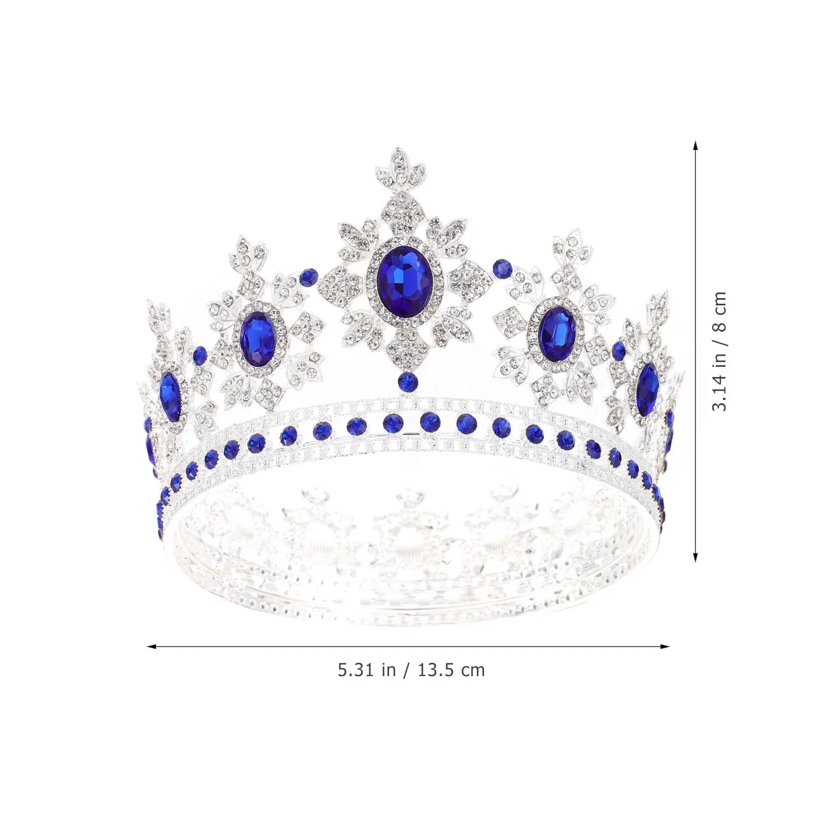 Blue Bridal Tiara Crown Round Decor Adult Prom Accessories Bride Headdress Wedding Rhinestone Elegant
Blue Bridal Tiara Crown Round Decor Adult Prom Accessories Bride Headdress Wedding Rhinestone Elegant