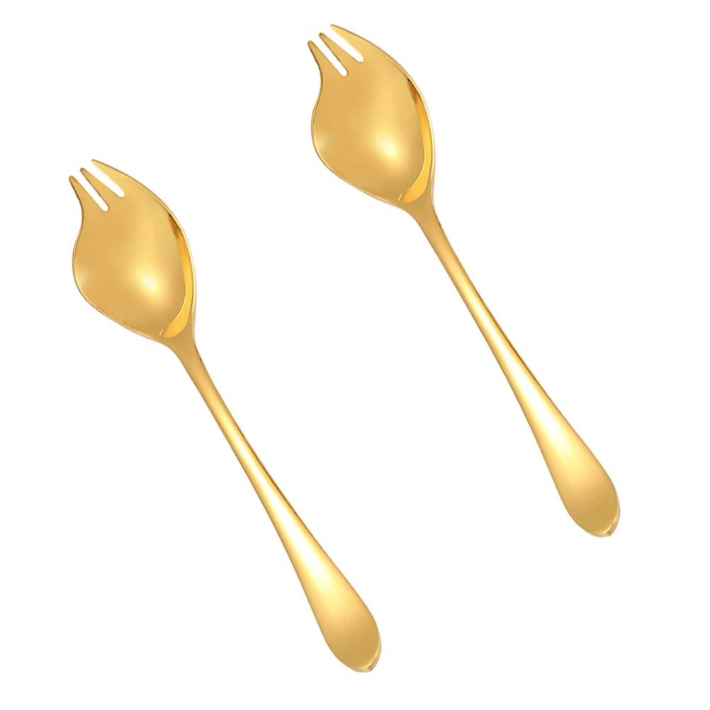 2 Pcs Stainless Steel Fork Spoon Slotted Serving Spoons Tableware and Dual-use Salad Sporks Classic Design
2 Pcs Stainless Steel Fork Spoon Slotted Serving Spoons Tableware and Dual-use Salad Sporks Classic Design