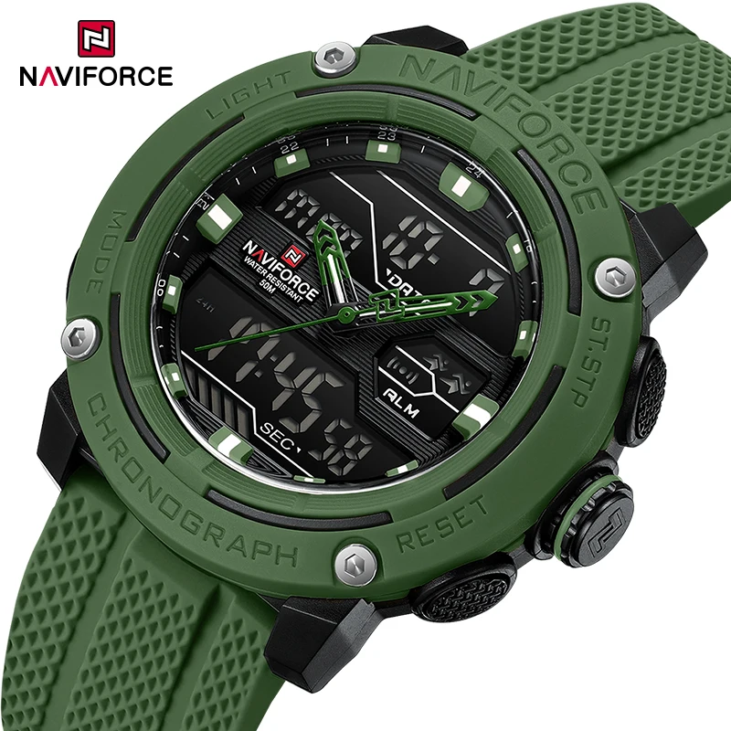 NAVIFROCE Men Watch Sport Casual Silicone Band Waterproof Male Quartz Wristwatch LCD Display Electronic Clock Relogio Masculino
NAVIFROCE Men Watch Sport Casual Silicone Band Waterproof Male Quartz Wristwatch LCD Display Electronic Clock Relogio Masculino