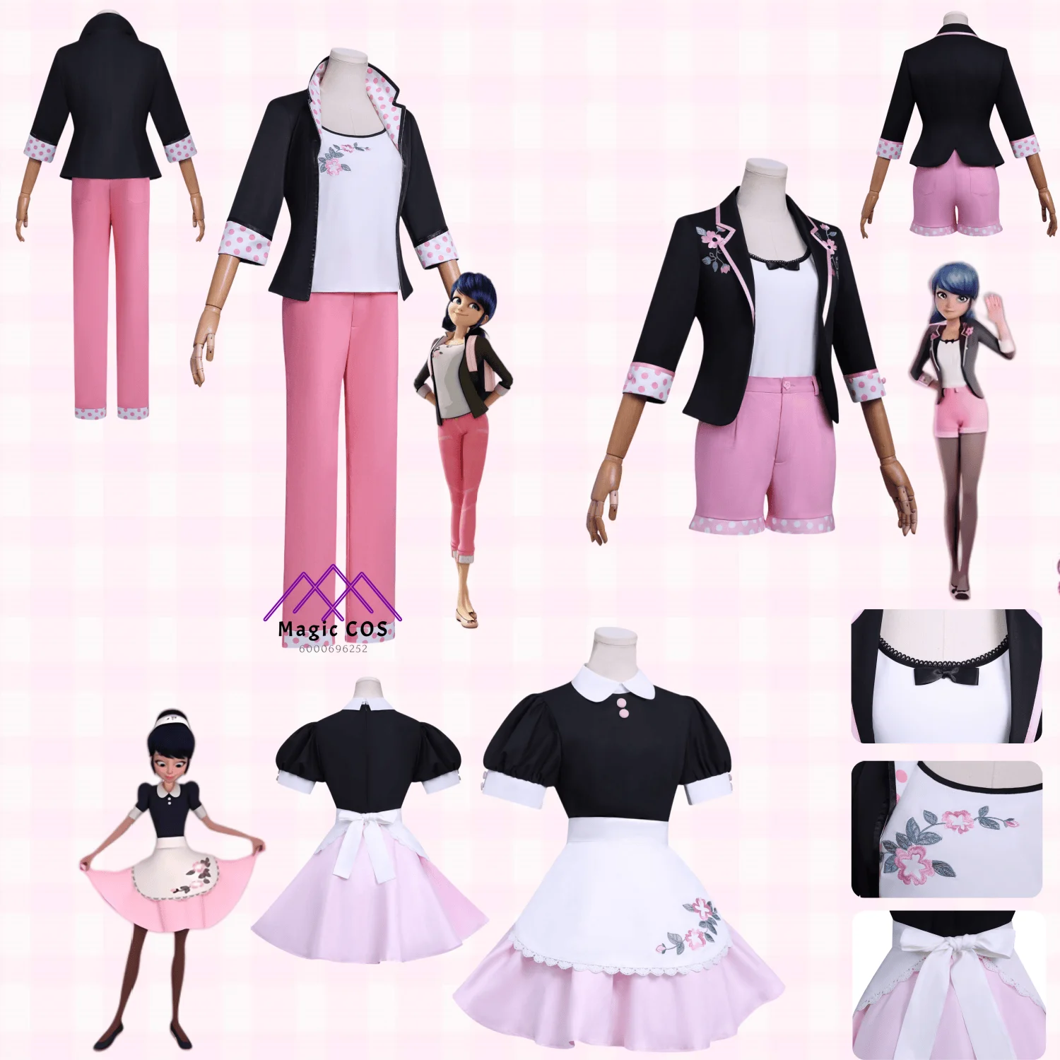 Anime Miraculous Marinette Cosplay Costume Ladybug Role Play Maid Outfit for Women Adult Comic Con Halloween Party Daily Suits
Anime Miraculous Marinette Cosplay Costume Ladybug Role Play Maid Outfit for Women Adult Comic Con Halloween Party Daily Suits