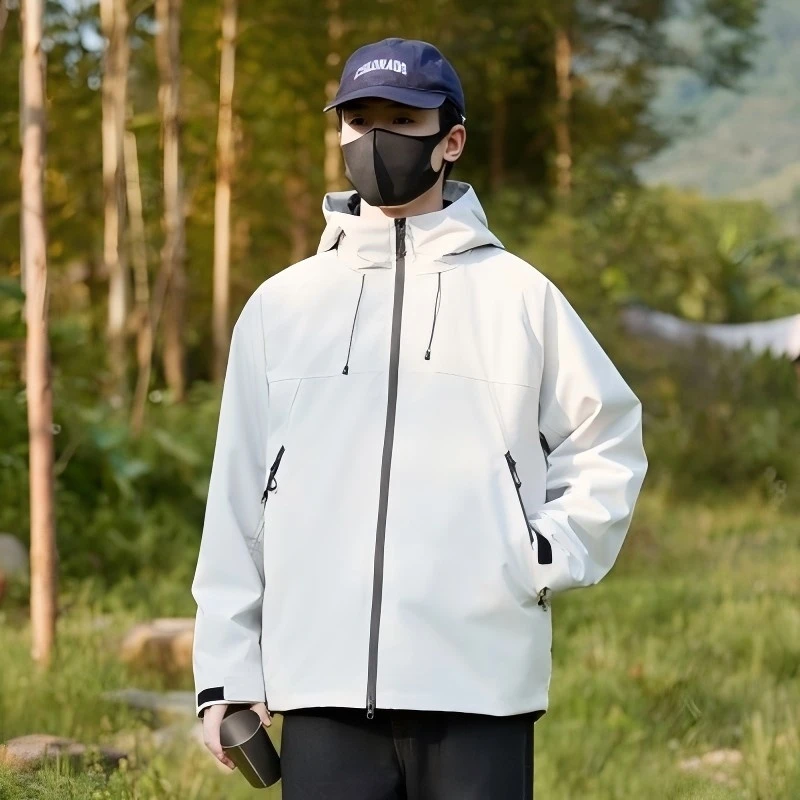 Spring Autumn Men's Casual Jackets Sports Windproof Waterproof Hooded Outwear Coats Solid Fashion Zippers Outdoor Couple Jacket
Spring Autumn Men's Casual Jackets Sports Windproof Waterproof Hooded Outwear Coats Solid Fashion Zippers Outdoor Couple Jacket