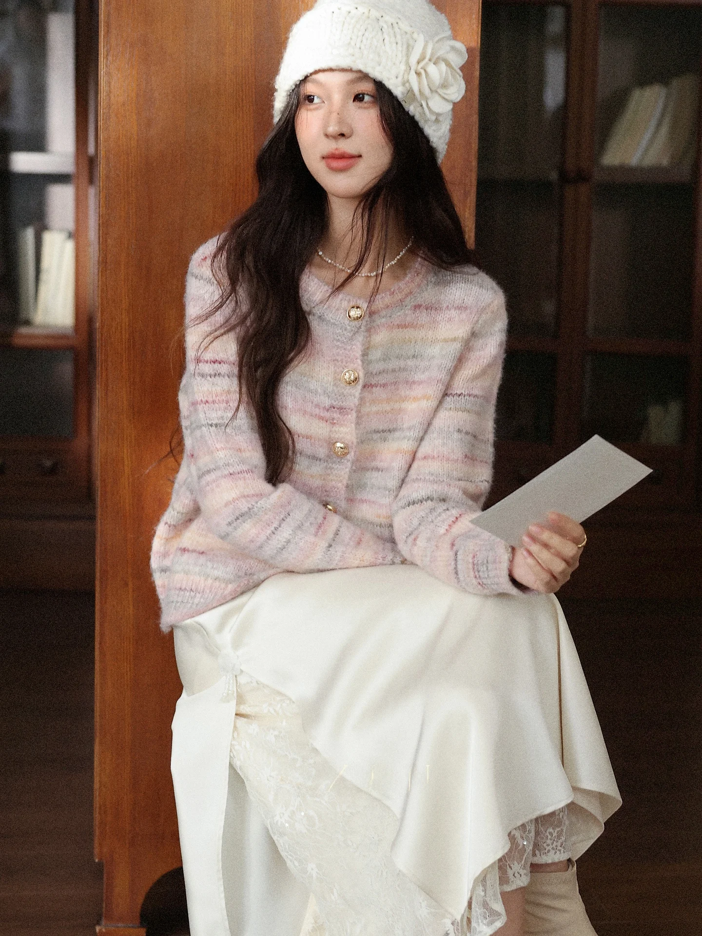 South Deer Warm Left Bank Small Fraance Sle Pink Striped round Ne ort Knitted Sweater Cardigan Women's Autumn Top
South Deer Warm Left Bank Small Fraance Sle Pink Striped round Ne ort Knitted Sweater Cardigan Women's Autumn Top