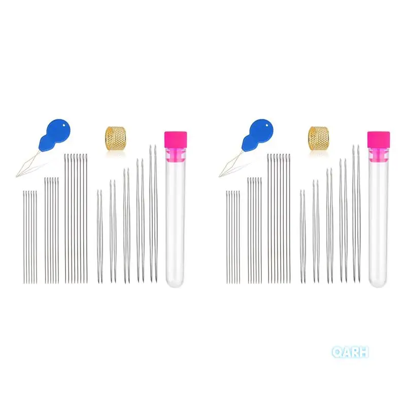 60 Pcs Beading Needles Set 5 Size 20 Pcs Big Eye Needles And 40 Pcs Long Straight Needles With Bottle For Easy Threading
60 Pcs Beading Needles Set 5 Size 20 Pcs Big Eye Needles And 40 Pcs Long Straight Needles With Bottle For Easy Threading
