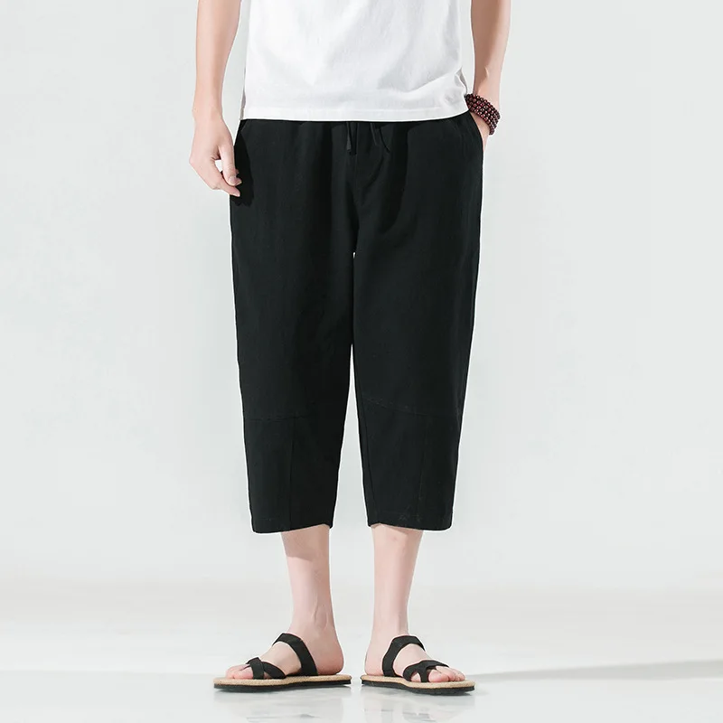 Linen Capris Men's Chinese Style Loose and Thin Wide Leg Capris Youth Summer Oversized Cotton and Linen Casual Shorts
Linen Capris Men's Chinese Style Loose and Thin Wide Leg Capris Youth Summer Oversized Cotton and Linen Casual Shorts