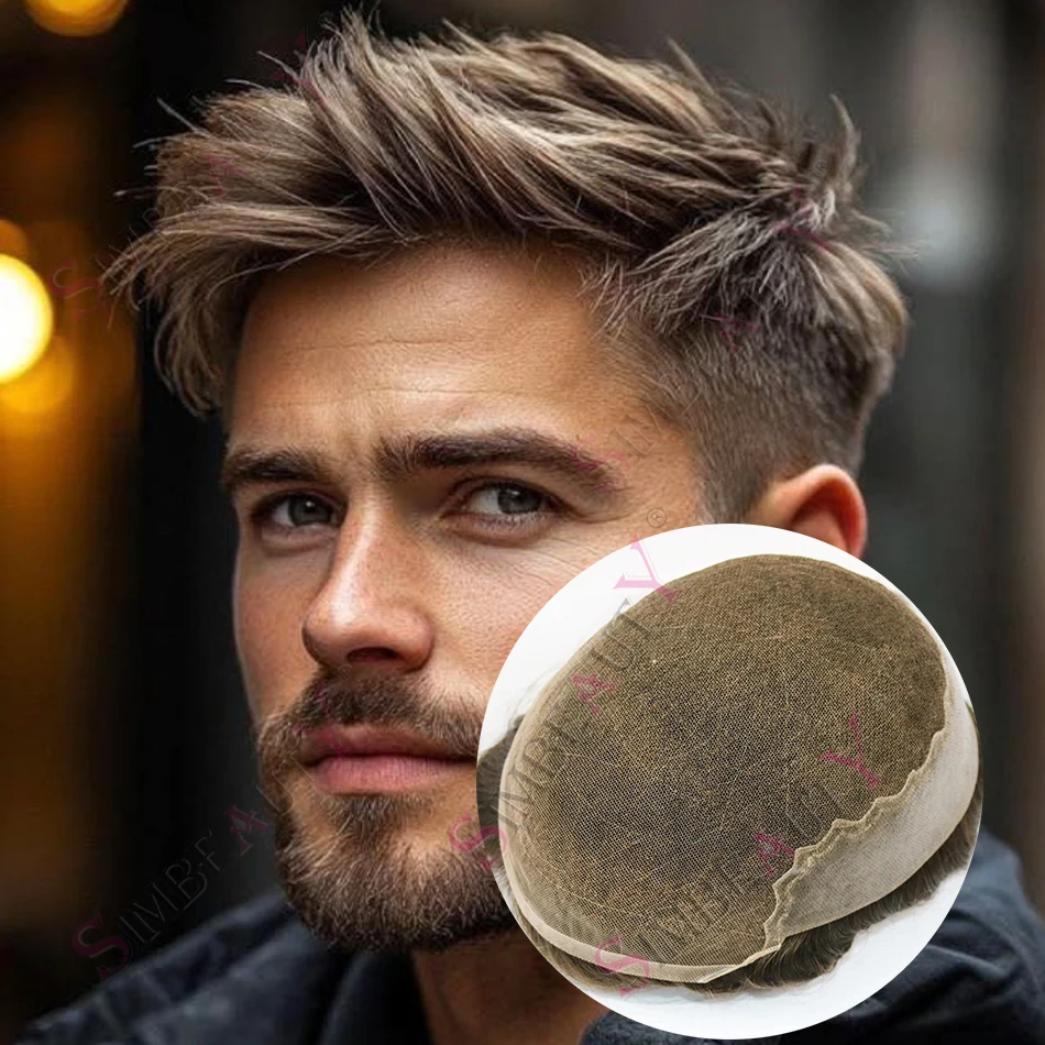 Незаметная естественная линия роста волос Q6: дышащий швейцарский кружевной тюрбан и полиуретановые обесцвеченные узлы # Мужской парик-накладка из натуральных волос, коричневый с блондом, серый 1B80
Незаметная естественная линия роста волос Q6: дышащий швейцарский кружевной тюрбан и полиуретановые обесцвеченные узлы # Мужской парик-накладка из натуральных волос, коричневый с блондом, серый 1B80