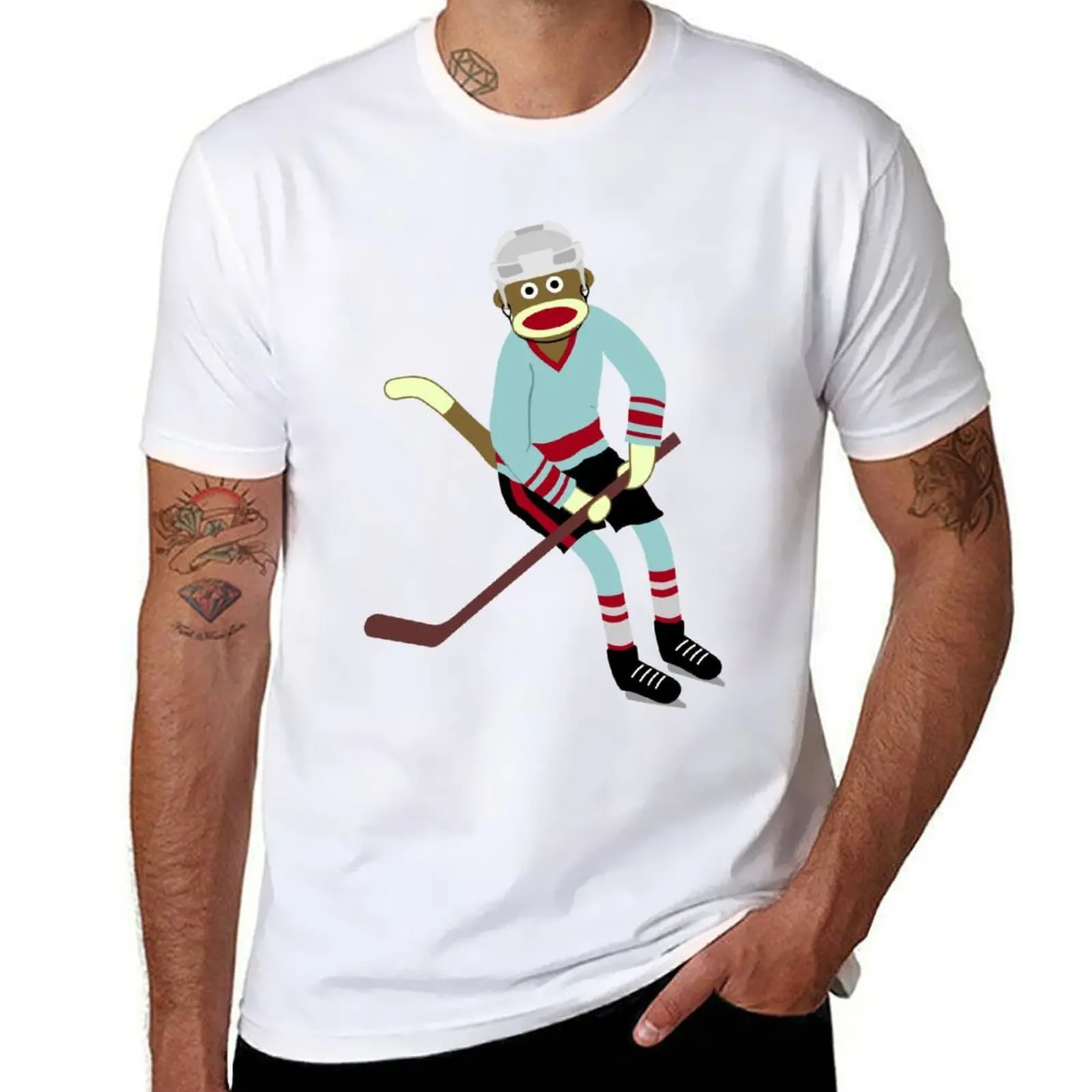 Sock Monkey Hockey Player T-Shirt t shirt man plain t shirts cotton 100% T-Shirt
Sock Monkey Hockey Player T-Shirt t shirt man plain t shirts cotton 100% T-Shirt
