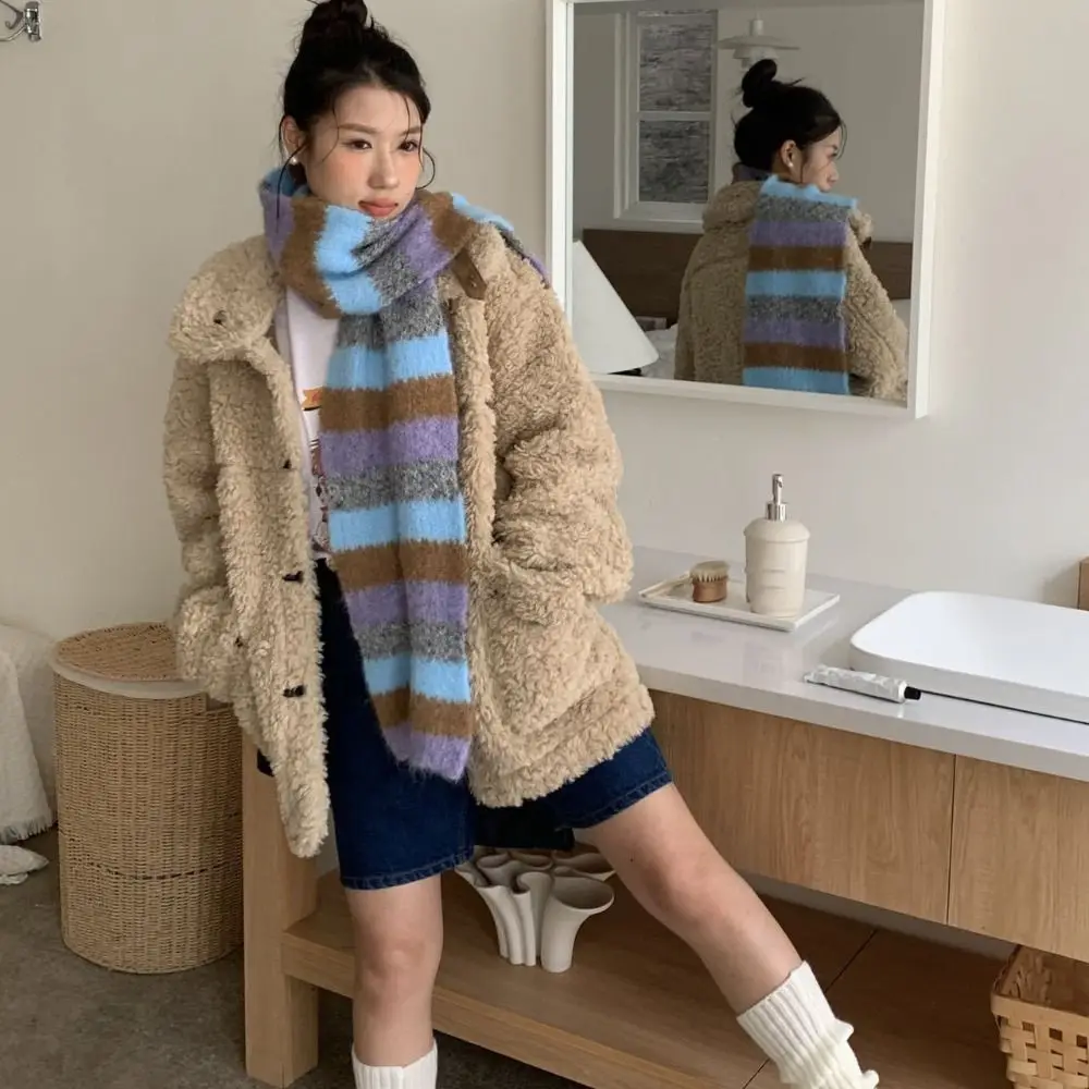 Simple Preppy Style Plaid Wool Scarf Long Stripe Scarf Warm Thicken Winter Cashmere Scarves Student
Simple Preppy Style Plaid Wool Scarf Long Stripe Scarf Warm Thicken Winter Cashmere Scarves Student