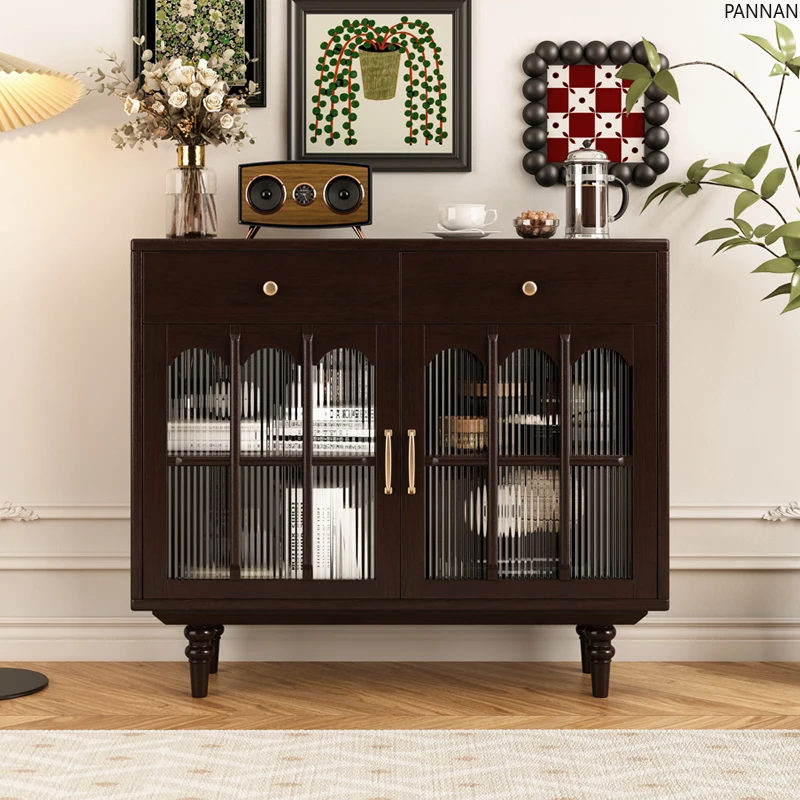 French all-solid wood dining side cabinet American storage porch small apartment wine side cabinet
French all-solid wood dining side cabinet American storage porch small apartment wine side cabinet