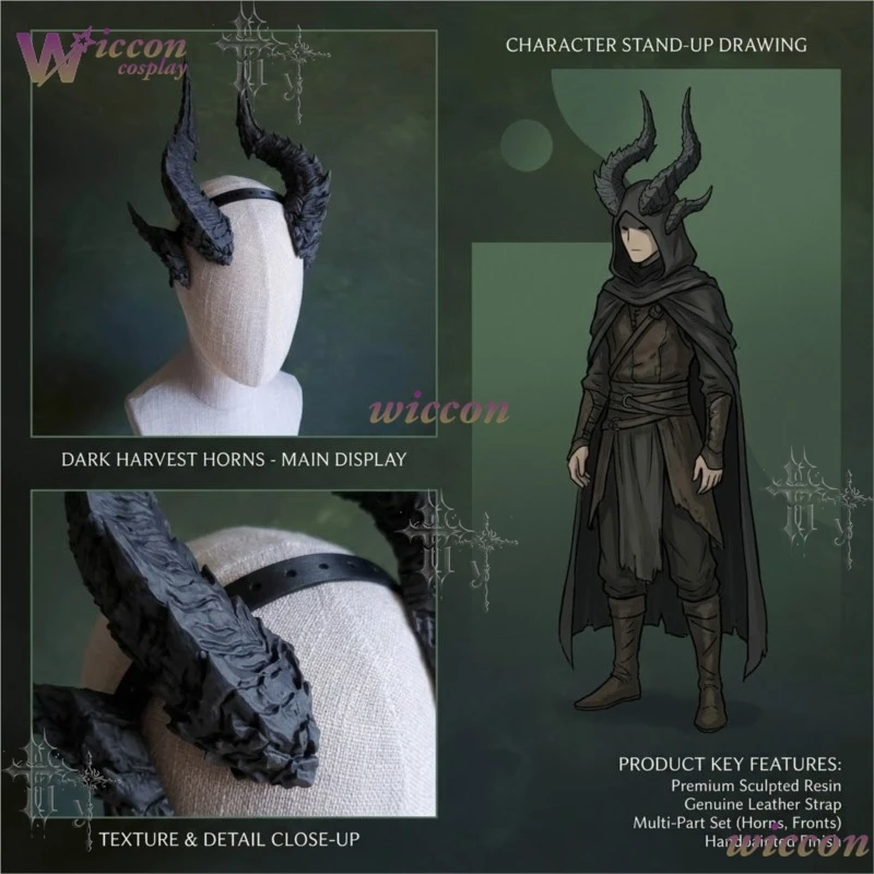 Spiky Jagged Black Dragon Horn Headband Rough Textured Demon Headpiece For Gothic DND Cosplay Halloween Dark Fantasy Anime Party
Spiky Jagged Black Dragon Horn Headband Rough Textured Demon Headpiece For Gothic DND Cosplay Halloween Dark Fantasy Anime Party