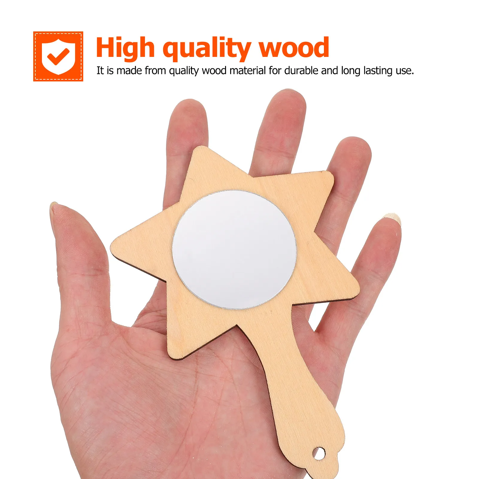 10Pcs DIY Wooden Mirror Kit Unfinished Handheld Craft Material for Painting Decorating Dressing Table Desk Display Fun
10Pcs DIY Wooden Mirror Kit Unfinished Handheld Craft Material for Painting Decorating Dressing Table Desk Display Fun