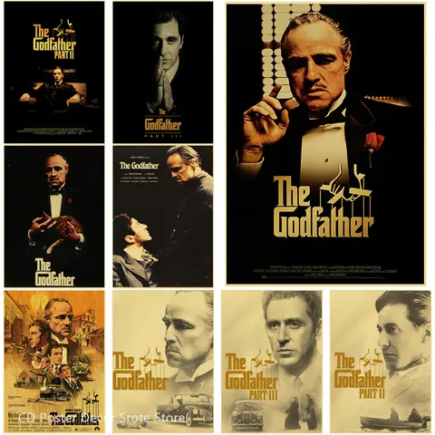 Retro Classic Movie The Godfather 1 2 3 Posters Prints Film Poster Vintage Home Living Room Decor Picture Gift Art Wall Painting