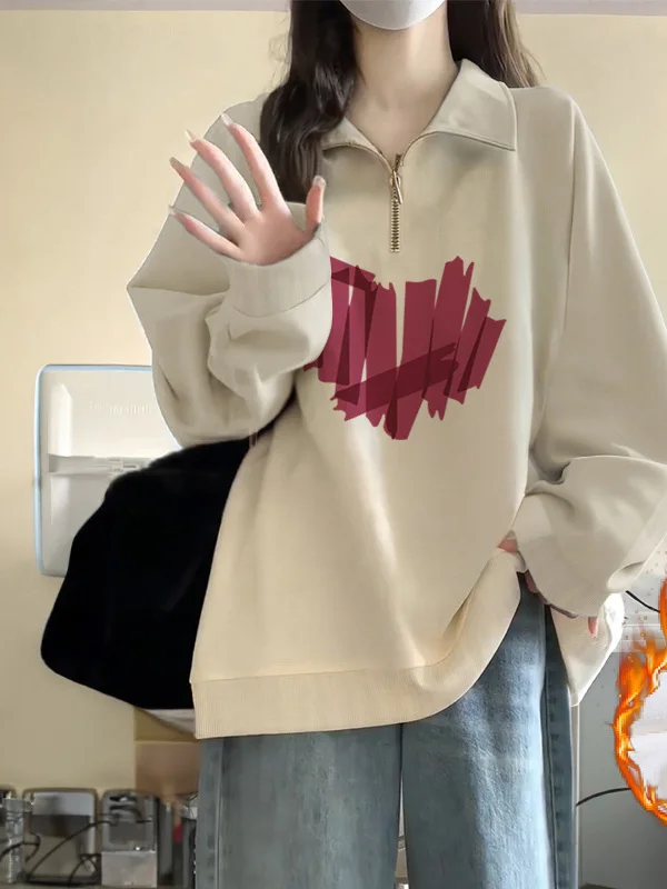 plus Size Women's Fleece Lined Neck Sweatshirt Casual Style Inner Wear Outerwear Comfortable Warm Top for Autumn Winter
plus Size Women's Fleece Lined Neck Sweatshirt Casual Style Inner Wear Outerwear Comfortable Warm Top for Autumn Winter