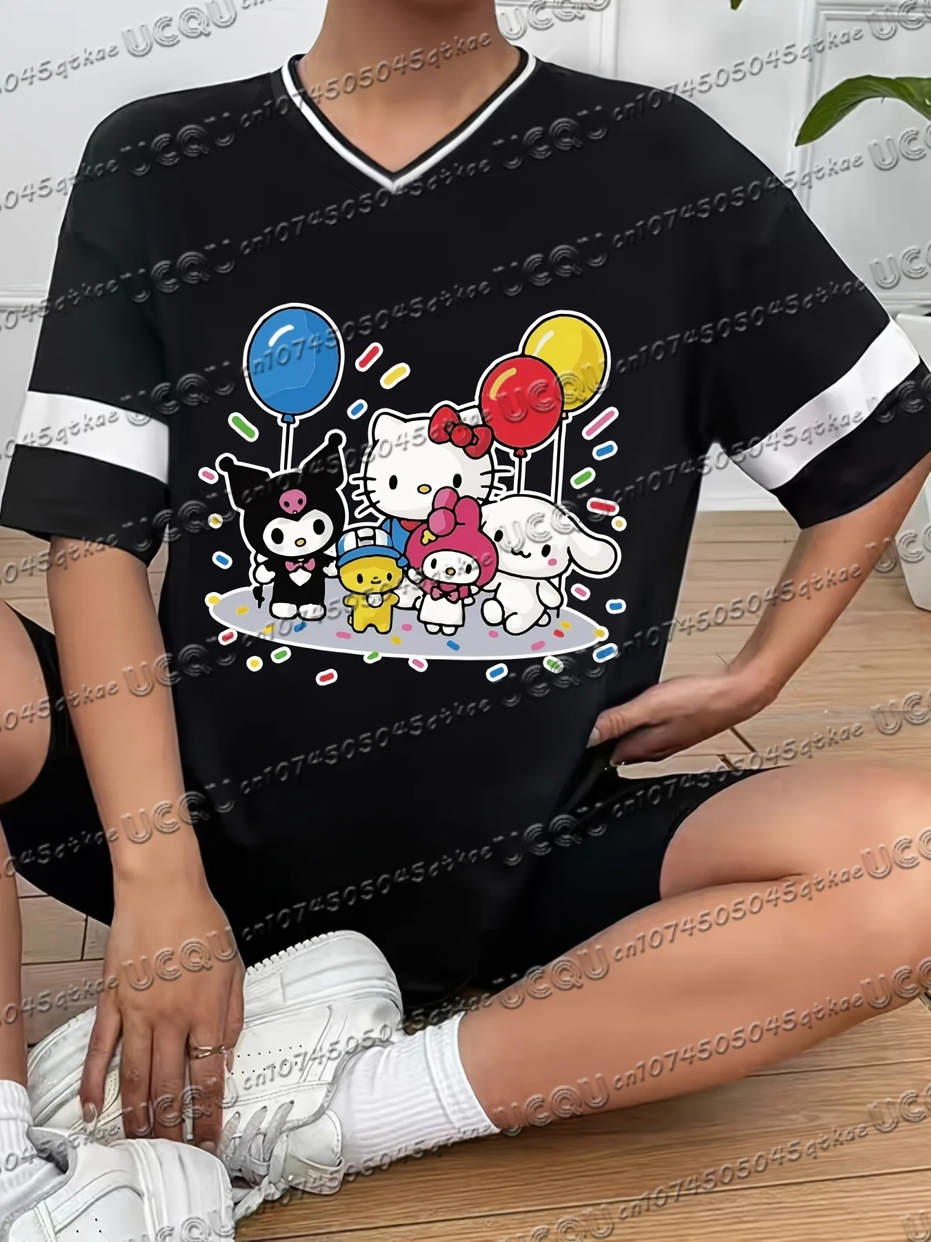 Sanrio Hello Kitty Kuromi Women's Short Sleeve T-Shirt Summer Casual 3d Print Summer Cute Men's Jersey Sport T-shirt
Sanrio Hello Kitty Kuromi Women's Short Sleeve T-Shirt Summer Casual 3d Print Summer Cute Men's Jersey Sport T-shirt