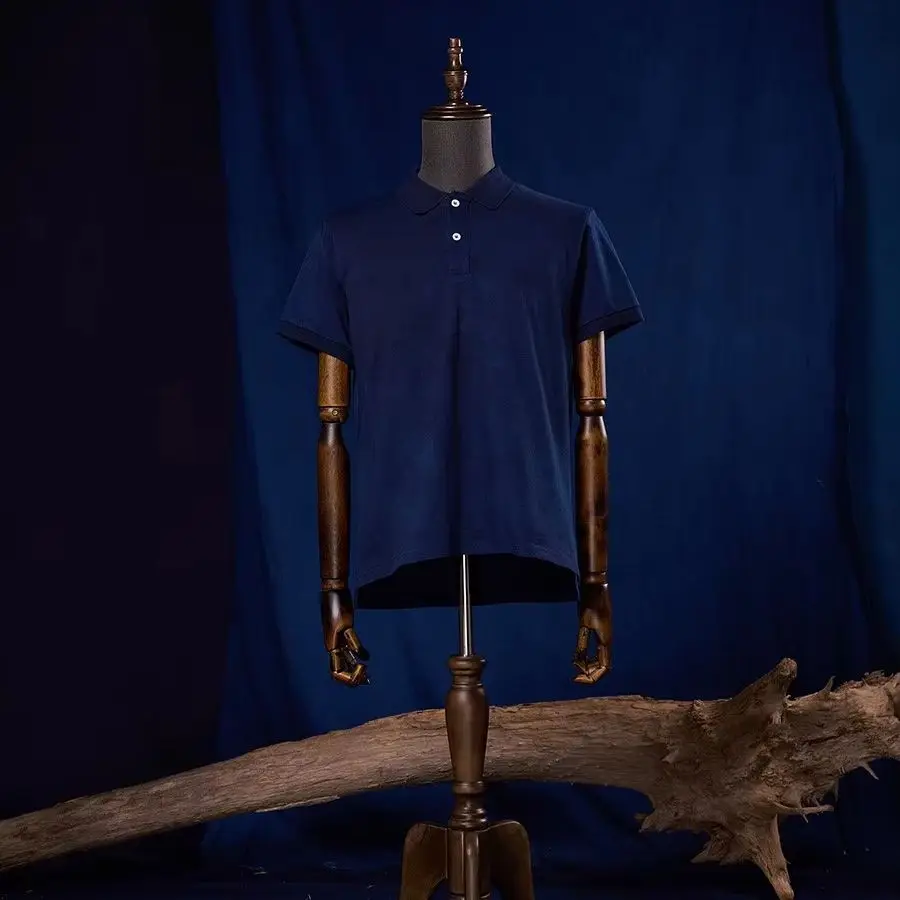 Men's Fine Cotton Blue Dyed T-Shirt Indigo Pure Handmade Plant Dyed Polo Shirt 250g Heavy Business Polo Shirt
Men's Fine Cotton Blue Dyed T-Shirt Indigo Pure Handmade Plant Dyed Polo Shirt 250g Heavy Business Polo Shirt