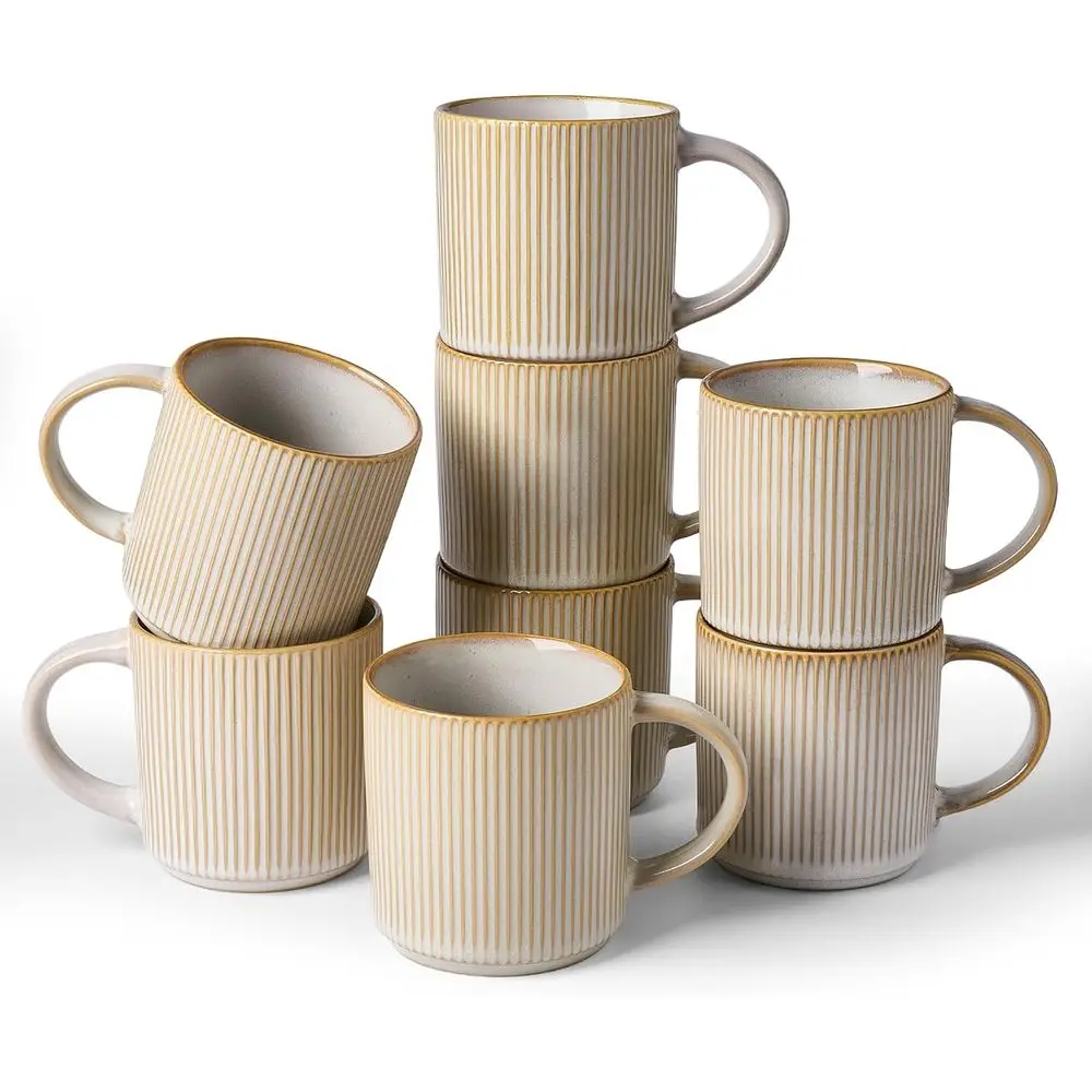 12 oz Ceramic Mug Set with Handle, Pucino White, Ideal for Coffee, Tea, and More
12 oz Ceramic Mug Set with Handle, Pucino White, Ideal for Coffee, Tea, and More
