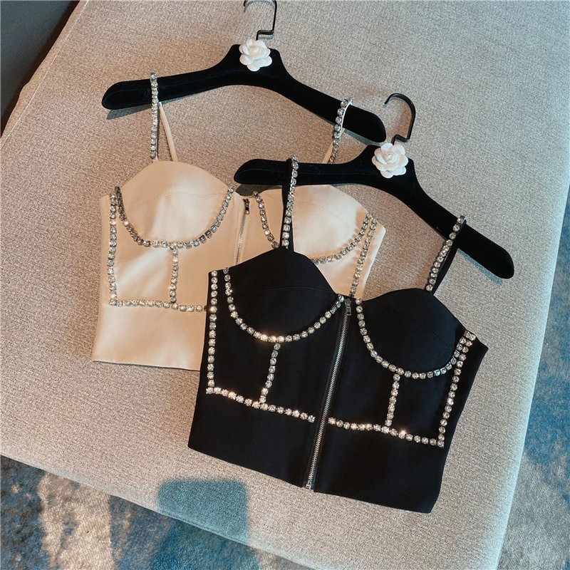 Sexy Patchwork Diamond Vest For Women Square Collar Sleeveless Short Slim Tops Female Fashion New Clothing Summer
Sexy Patchwork Diamond Vest For Women Square Collar Sleeveless Short Slim Tops Female Fashion New Clothing Summer